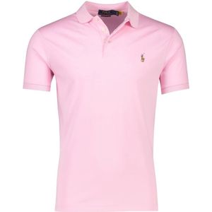 Ralph Lauren, Tops, Heren, Roze, S, Katoen, Roze Polo T-shirt met korte mouwen