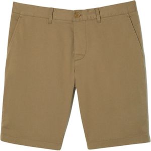 Lacoste, Korte broeken, Heren, Beige, S, Katoen, Slim Fit Stretch Cotton Bermuda Shorts