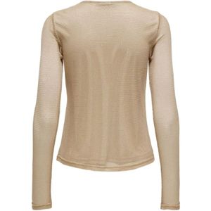 Jacqueline de Yong, Tops, Dames, Beige, S, Polyester, Breisels