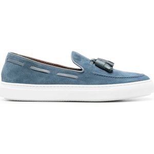 Fratelli Rossetti, Schoenen, Heren, Blauw, 43 1/2 EU, Suede Tassel Loafers