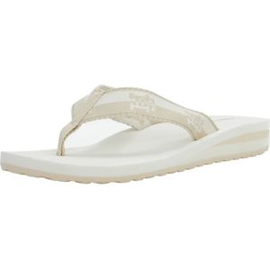 Tommy Hilfiger, Schoenen, Dames, Beige, 37 EU, Colorblock Webbing Flip Flops