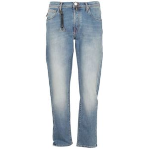 Incotex, Jeans, Heren, Blauw, W33, Denim, Comfort Wash Denim Jeans