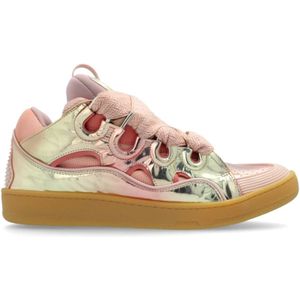 Lanvin, Schoenen, Dames, Roze, 38 EU, ‘Curb’ sneakers