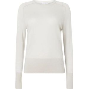 Calvin Klein, Extra Fijne Wol Crew Pullover Grijs, Dames, Maat:L