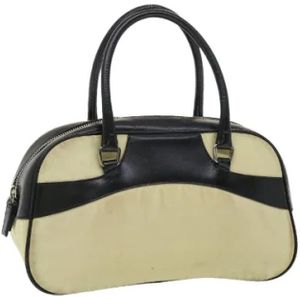 Prada Vintage, Pre-owned Nylon handbags Beige, Dames, Maat:ONE Size
