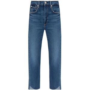 Rag & Bone, ‘Harlow’ rechte jeans Blauw, Dames, Maat:W28