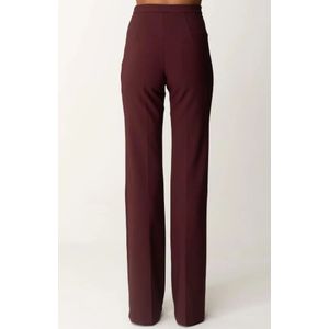 Elisabetta Franchi, Broeken, Dames, Rood, L, Rode Palazzo Broek Hoge Taille Slim Fit