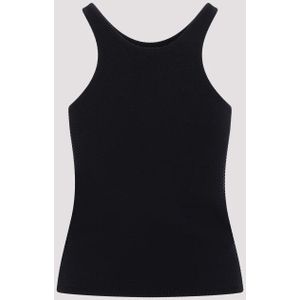 Max Mara, Tops, Dames, Blauw, S, Kasjmier, Blauwe Kasjmier Tanktop