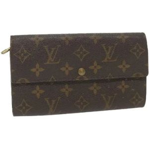 Louis Vuitton Vintage, Pre-owned Canvas wallets Bruin, Dames, Maat:ONE Size