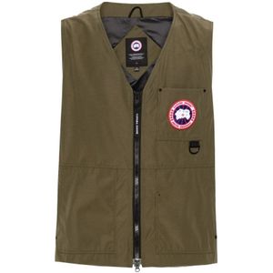 Canada Goose, Jassen, Heren, Groen, M, Stijlvolle Heren Donsvest