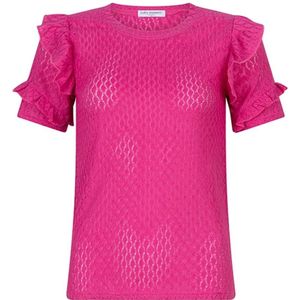Lofty Manner, Blouses & Shirts, Dames, Roze, XL, Korte Mouw Top Imani