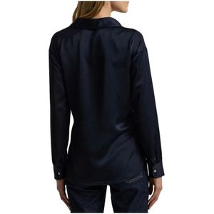 Ralph Lauren, Blouses & Shirts, Dames, Blauw, L, Jaylah Blouse MET Lange Mouwen