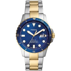 Fossil, Neutra Chrono Herenhorloge Blauwe Wijzerplaat Veelkleurig, Heren, Maat:ONE Size