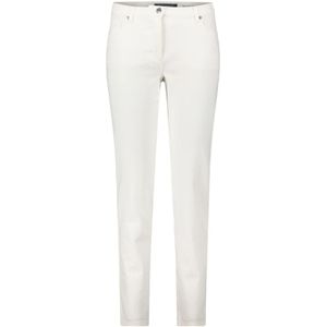 Betty Barclay, Jeans, Dames, Wit, M, High-Waist Slim-Fit Jeans met Stiksels