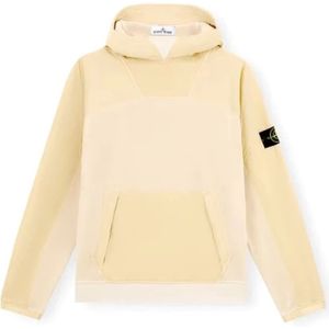 Stone Island, Sweatshirts & Hoodies, Heren, Beige, L, Katoen, Katoen Pile Nylon Sweatshirt Raglan Zak