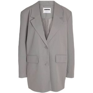 Noisy May, Jassen, Dames, Grijs, M, Titanium Blazer Freewear Grijs