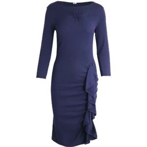 Moschino Pre-Owned, Pre-owned, Dames, Blauw, L, Wol, Pre-owned Wool dresses
