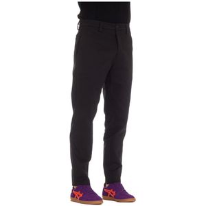 Haikure, Broeken, Heren, Zwart, W31, Katoen, Zwarte Baggy Chino Broek