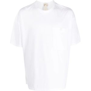 Ten C, Tops, Heren, Wit, S, Katoen, Witte Katoenen Zak T-shirt