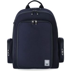 Emporio Armani, Backpacks Blauw, Heren, Maat:ONE Size