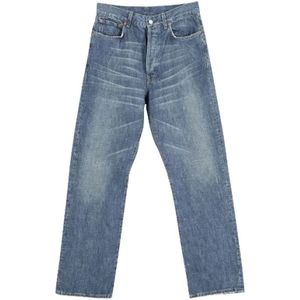 Gucci Vintage, Pre-owned Cotton jeans Blauw, Dames, Maat:M