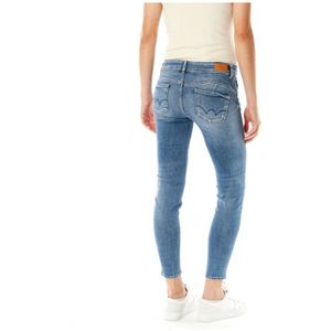 Le Temps Des Cerises, Jeans, Dames, Blauw, W31, Denim, Slim Midwaist Jeans met Gouden Metalen Details