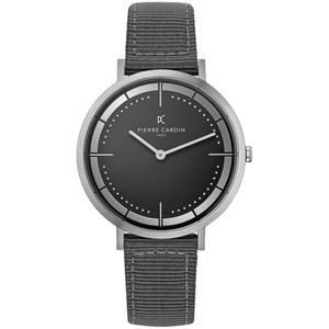 Pierre Cardin, Accessoires, Heren, Grijs, ONE Size, Zilveren Heren Sport Horloge