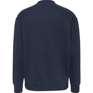 Tommy Jeans, Sweatshirts & Hoodies, Heren, Blauw, L, Katoen, Blauwe Sweater met Vlagembleem