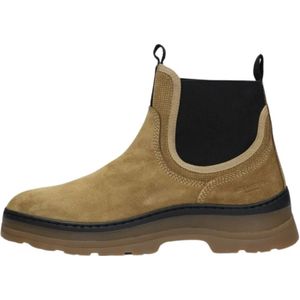 Scotch & Soda, Schoenen, Heren, Beige, 42 EU, Suède, Beige Suède Enkellaarzen Maffei