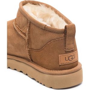 Ugg, Schoenen, Dames, Beige, 36 EU, Leer, Beige Classic Mini II Schapenvacht Enkellaarzen