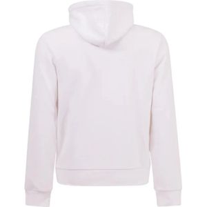 Lacoste, Sweatshirts & Hoodies, Heren, Wit, M, Katoen, Witte Krokodil Hoodie Herfst Winter