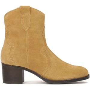 Kazar, Schoenen, Dames, Bruin, 38 EU, Leer, Suede cowboy laarzen in bruine kleur