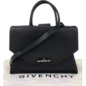 Givenchy Pre-owned, Pre-owned, Dames, Zwart, ONE Size, Leer, Tweedehands leren handtassen