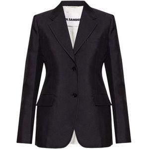 Jil Sander, Blazer Blauw, Dames, Maat:M