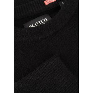 Scotch & Soda, Truien, Heren, Zwart, S, Zachte Gebreide Regular Fit Trui