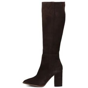 Notre-v, Schoenen, Dames, Bruin, 37 EU, Suède, Elegante Hoge Laarzen in Warm Bruin