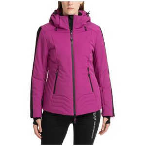 Emporio Armani Ea7, Sport, Dames, Paars, S, 7 Ski Jas met Capuchon en Logo