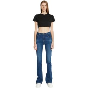 John Richmond, Jeans, Dames, Blauw, W28, Katoen, Wijde pijp jeans