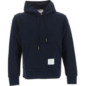 Thom Browne, Gestreepte Hoodie Pullover Blauw, Heren, Maat:S