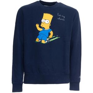 MC2 Saint Barth, Sweatshirts & Hoodies, Heren, Blauw, S, Katoen, Blauwe Sweatshirts voor Heren Aw 23