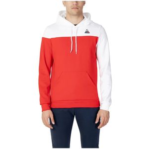 le coq sportif, Rode hoodie met lange mouwen voor heren Rood, Heren, Maat:XL