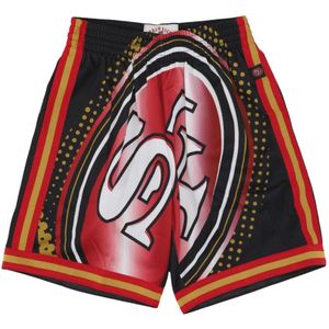 Mitchell & Ness, Sport, Heren, Veelkleurig, M, Polyester, NFL Big Face 7.0 Basketball Shorts