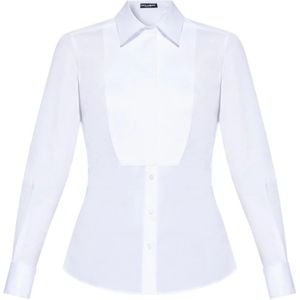 Dolce & Gabbana, Blouses & Shirts, Dames, Wit, M, Katoen, Katoenen shirt