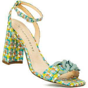 Prosperine, Schoenen, Dames, Veelkleurig, 39 EU, Multicolor Stoffen Sandaal met Accessoire