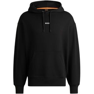 Hugo Boss, Sweatshirts & Hoodies, Heren, Zwart, S, Zwarte Sweater Collectie