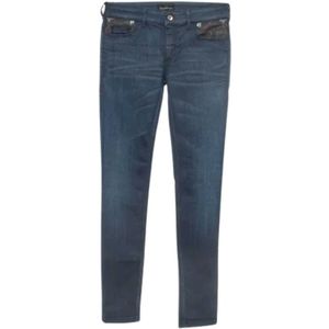Armani Pre-owned, Pre-owned, Dames, Blauw, M, Denim, Pre-owned Denim jeans