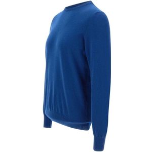 Gran Sasso, Truien, Heren, Blauw, L, Kasjmier, Kasjmier Crew Neck Trui Blauw