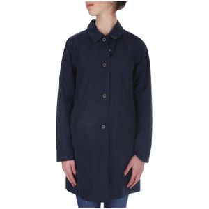Barbour, Single-Breasted Coats Blauw, Dames, Maat:S