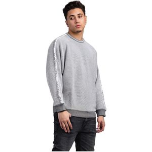 Carlo Colucci, Sweatshirts & Hoodies, Heren, Grijs, S, Stijlvolle C4330 59 Sweater voor Heren