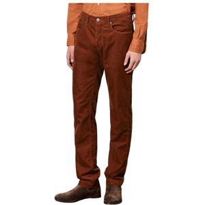 Massimo Alba, Broeken, Heren, Bruin, W31, Corduroy 5-Pocket Broek Rechte Pijp